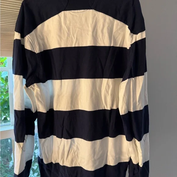 J. Crew Black and White Striped Men's Shirt - Picture 3 of 3